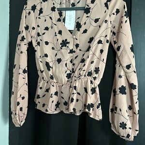 Sienna Sky Black Floral Blouse